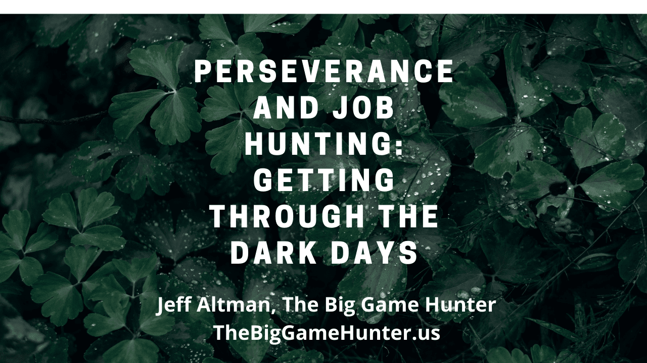 Perseverance and Job Hunting: Getting Through the Dark Days