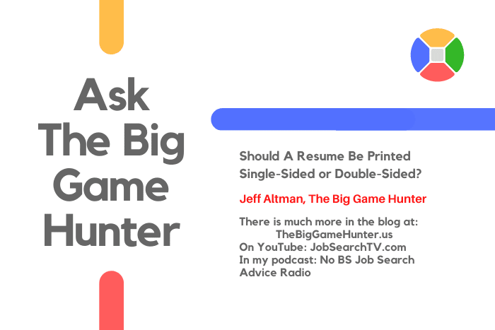 Should A Resume Be Printed Single-Sided or Double-Sided?