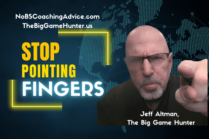 STOP POINTING FINGERS