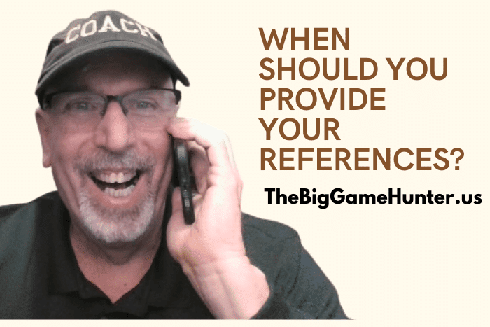 When should you provide your references