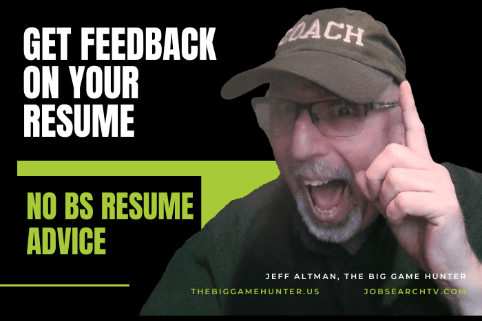 Get Feedback on Your Resume
