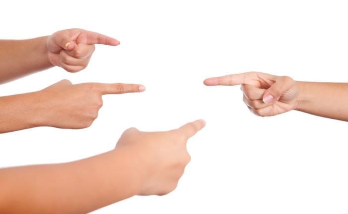 pointing fingers